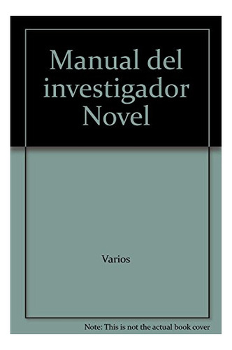 Libro El Manual Del Investigador Novel  De Arenas Miguel