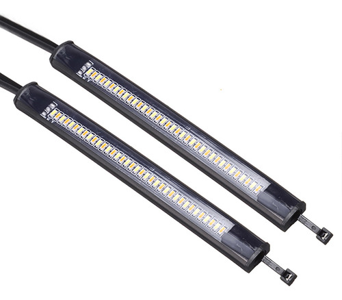 For Tira De Luz Led De Color Ámbar Y Blanco, 2 Unids