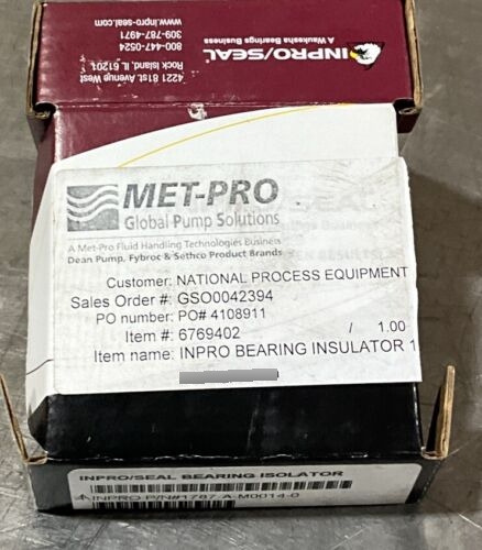 Inpro/seal 1787-a-m0014-0 Bearing Seal Isolator Nos Surp Bbf