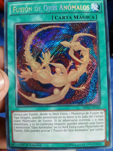 Yugioh Fusion De Ojos Anomalos Mp16 Secret