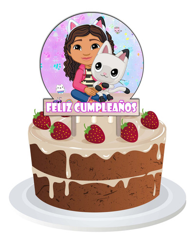 Imprimible Cake Topper Adorno La Casa De Muñecas De Gabby