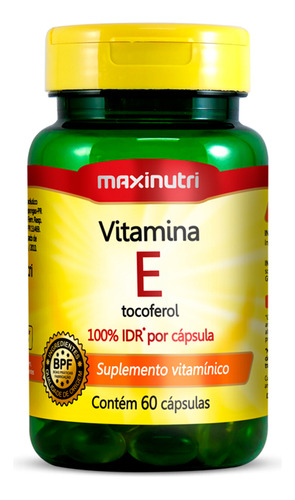 Vitamina E - 60 Cápsulas - Maxinutri