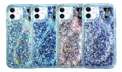 Funda Rudo 3 En 1 Brillos + Mica Regalo Oppo Vivo Zte Rosa Y Rojo Vivo Y04
