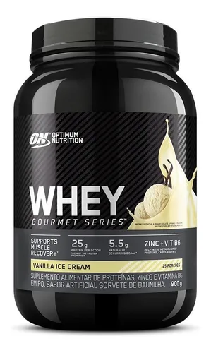 Suplemento Alimentar Whey Gourmet Series Sabor Baunilha 900g Opti...