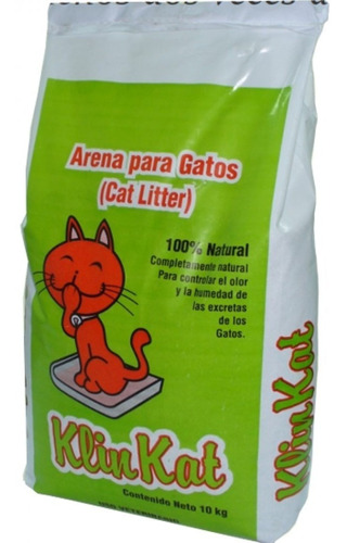 10 Kg Arena Sanitaria Gatos Klinkat Calidad Premium x 10kg de peso neto  y 10kg de peso por unidad