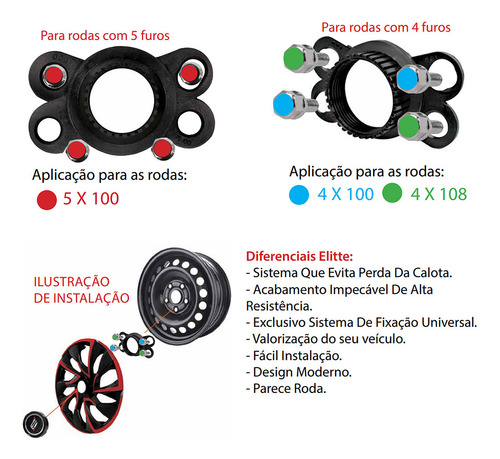Jogo Calota Esportiva Aro 15 Spider Grafite New Fiesta Focus