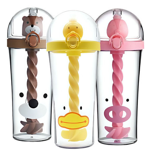 Vaso Termo De 500ml Con Popote Agitador Libre De Bpa