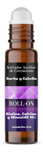 Minoxidil10% Biotina Y Cafeína Minoxidilbeard 3rollon 25mlcu