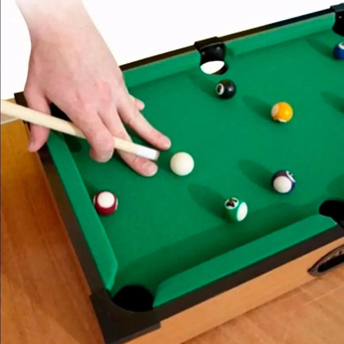 Imagem 4 de 5 de Mesa Sinuca Jogo Bilhar De Mesa C/ Bolas E Tacos Portátil