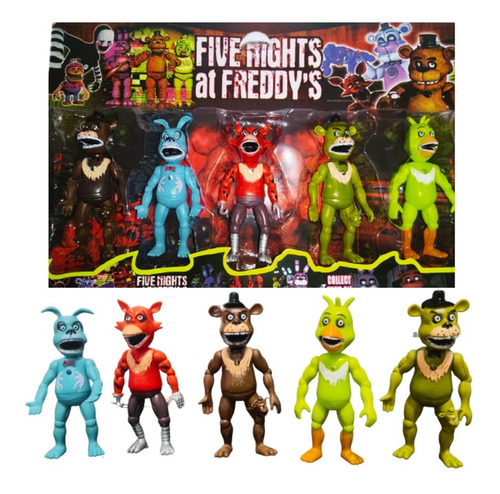 Kit 5 Bonecos Animatronics Five Nights At Freddy's - Five