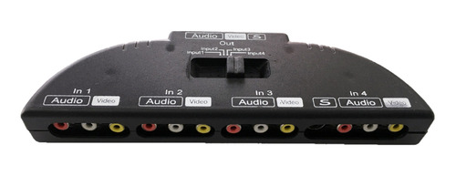 Selector Switch Rca De Audio Y Video 4 Entradas A 1 Salida