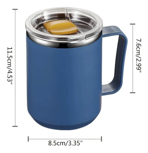 Taza De Café Aislada Con Asa De Acero Inoxidable Doble Pared