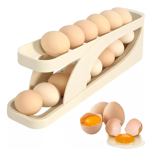 Huevera Organizador Dispensador De Huevos Para 14 Und.