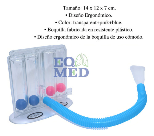 Inspirometro Espirómetro Ejercitador Respiratorio Pulmonar