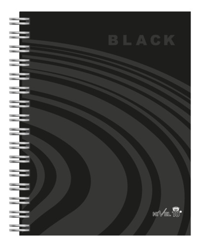 Cuaderno Tapa Dura A4 Nivel 10  Black 120 Hojas Lisas