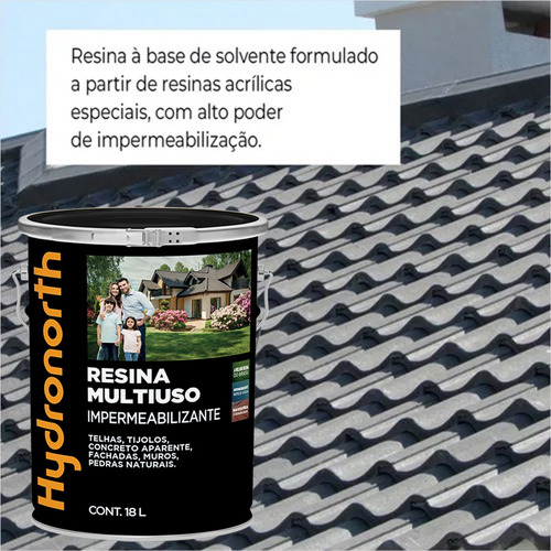 Resina Acrilica Base Solv. Secagem Rapida Hydronorth Cinza