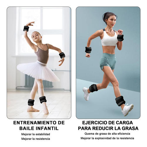 2 Piezas Polainas Para Tobillos Y Muñecas 1kg, Pesas Para