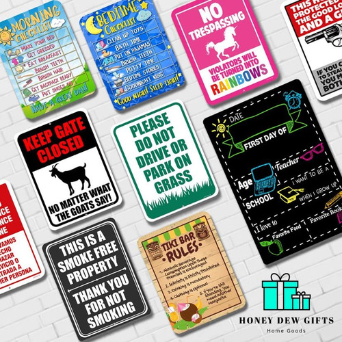 Señal De Tráfico De Honey Dew Gifts Con Texto En Inglés «no