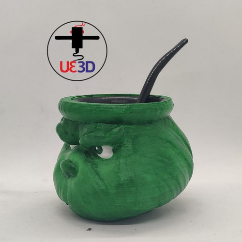 Imagen 2 de 3 de Mate Grinch Impreso En 3d