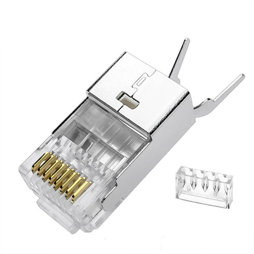 Plug Conector Rj45 Cat6a Cat7 Blindado 10 Peças