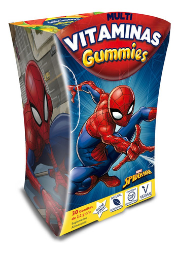 Spider-man Multi-vitaminas 30 Gomitas | Sin Azúcar | Veganas