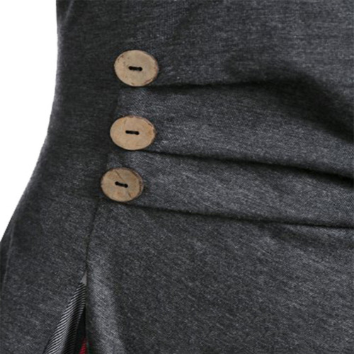 Blusa Suelta A Cuadros Con Costuras De Cuello En O Para Muje Blusa Suelta A Cuadros Con Costuras De Cuello En O Para Muje