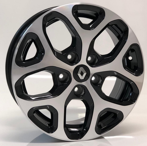 Rodas Renault Captur Aro 16 Pcd Lanç. (jogo) +bicos Cor Preto Com Diamantado