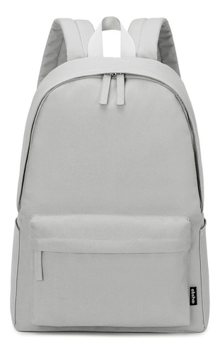 Mochila Unisex Ligera Y Casual Para La Escuelasólido-gris