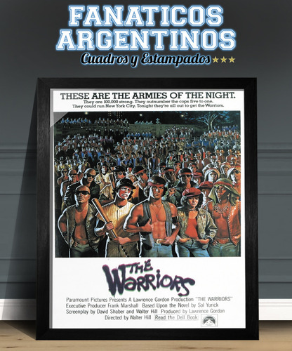 Cuadros The Warriors Los Guerreros 8 Modelos 30x40 Cm Negro