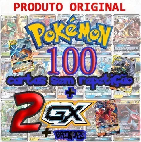 Lote 100 Cartas Pokémon 1 Gx Com 2 Lendários Em Português em Promoção na  Americanas