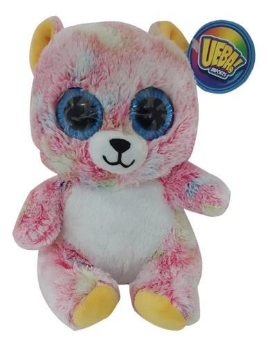 Pelúcia Colorida De Urso Com Olhos Grandes - Macio E Fofo