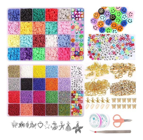 Kit De Cuentas De Arcilla Para Hacer Pulseras, Collares Y Bi