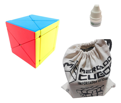 Cubo Moyu Fisher Skewb + Lubricante Y Bolsita Mercado Cubos