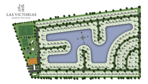 Lote En Venta A La Laguna 820m2 - Barrio Cerrado Las Victorias - Canning
