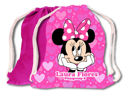 Mochila Bolsa Tela  Jardin Infantil Colegio Minnie Personali