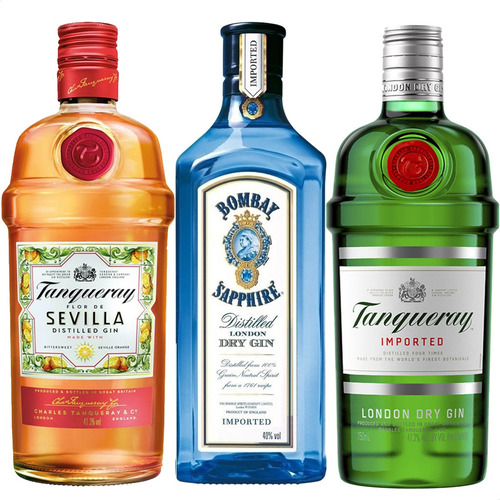 Gin Bombay Sapphire + Gin Tanqueray + Flor De Sevilla Combo