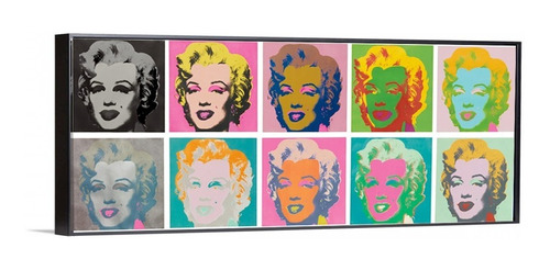 Cuadro Arte Pop Warhol Marilyn En Canvas Con Bastidor Retro