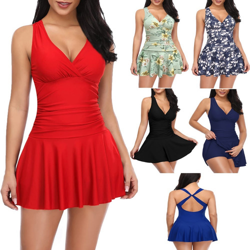 Traje De Baño Dama Deportivo Bikini Con Falda Para Mujer | Meses sin intereses Traje De Baño Dama Deportivo Bikini Con Falda Para Mujer | Meses sin intereses