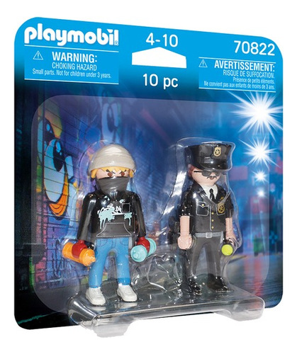 Playmobil 70822 Duo Pack Policia Y Ladron Pido Gancho