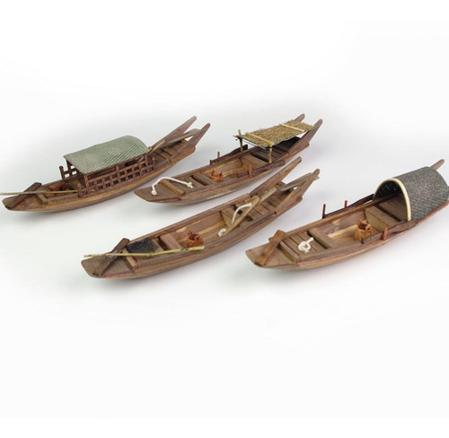 Imagen 8 de 9 de Barco De Vela Modelo De Canoa De Barco De Madera Antiguo