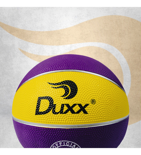 Duxx Balón Basket Ball Hule #3 0367 Niños Color Amarillo / Morado
