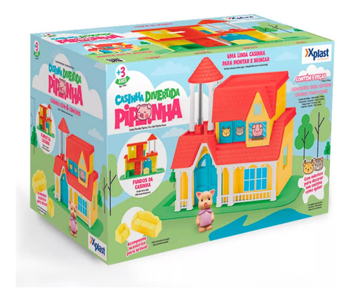 Casa Casinha De Boneca Divertida Pipinha Brinquedo Boneco
