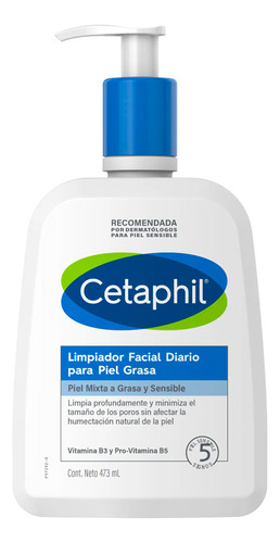 Cetaphil Limpiador Facial Diario Para Piel Grasa 473ml