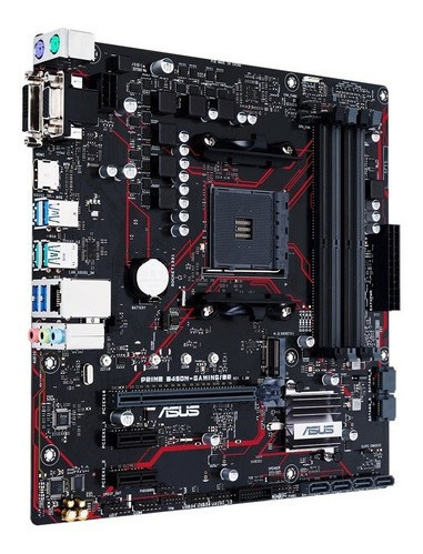 Imagem 2 de 4 de Placa Mãe Asus Prime B450m Gaming/br Amd Am4 Matx Ddr4