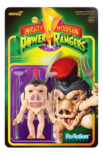 Figura De Reacción De Mighty Morphin Power Rangers Pudgy Pig
