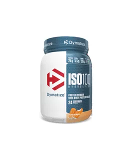 Suplemento en polvo Dymatize ISO-100 proteína sabor orange dreamsicle en pote de 2.26kg