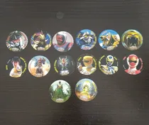 Comprar 14 Figuritas Redondas Tazos Power Rangers Ninja Storm Album 