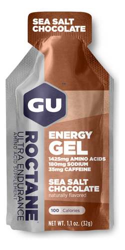 Gel Energético Gu Roctane Ultra Endurance Unitario Sabor Sea Salt Chocolate