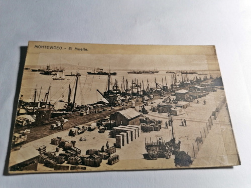 Antigua Postal Puerto Montevideo Muelle Maciel 1900