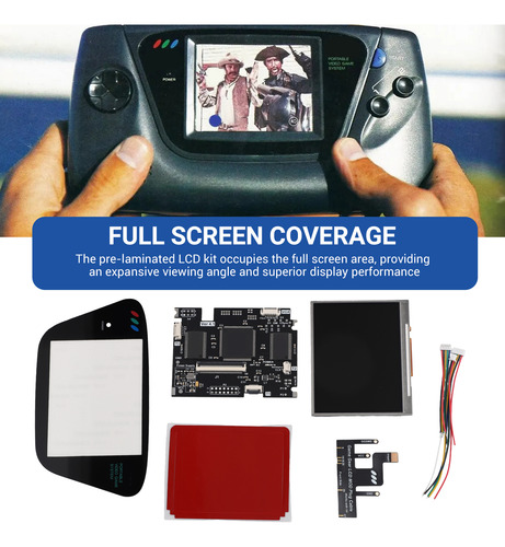 Kits De Pantalla Lcd V4 Ips Ogs Para Game Gear Full Screen V